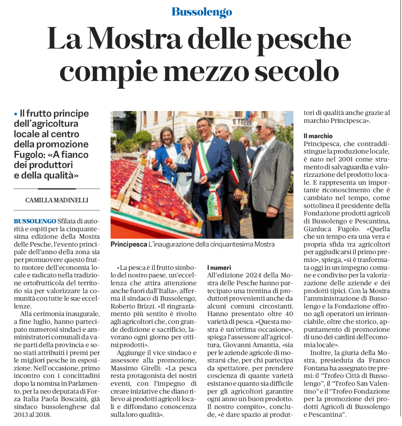 l'articolo dell'Arena