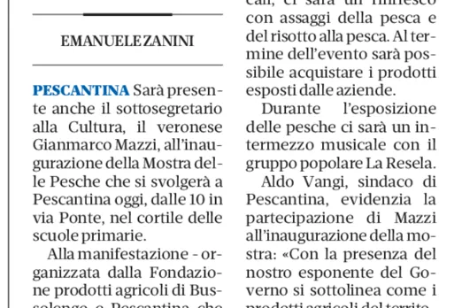 l'articolo dell'Arena del 10 agosto 2024