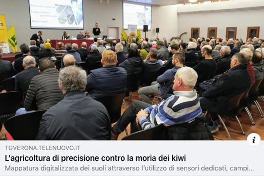 TgVerona Telenuovo si occupa del convegno sul kiwi di Bussolengo