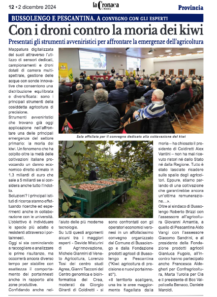 Il webmagazine La Cronaca di Verona si occupa del convegno di Bussolengo