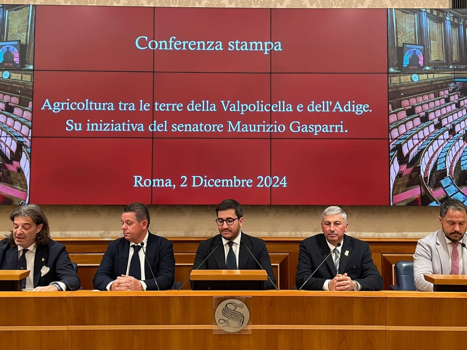 IN SENATO A ROMA LA CONFERENZA STAMPA DI PRESENTAZIONE DEL FORUM DELL'AGRICOLTURA DI PESCANTINA
