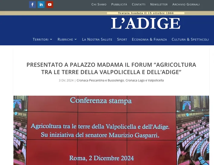 Il webmagazine riprende la notizia sull'evento del 6 e 7 dicembre