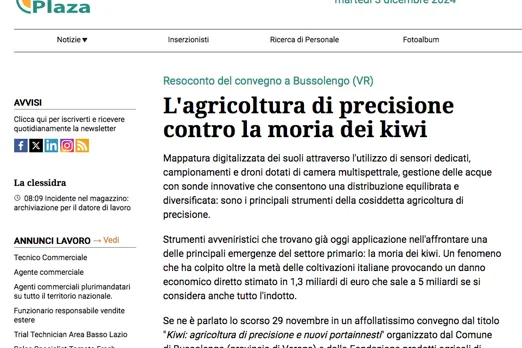 Il magazine di settore Fresh Plaza si occupa dell'evento di Bussolengo.