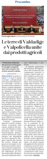 L'Arena riprende la notizia sull'evento del 6 e 7 dicembre