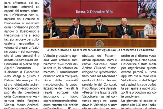 Il quotidiano riprende la notizia sull'evento del 6 e 7 dicembre