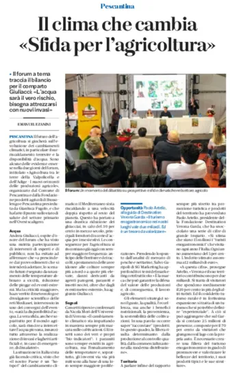 Il quotidiano L'Arena si occupa del Forum di Pescantina