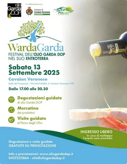 Sabato a Cavaion "WardaGarda", il Festival dell'Olio Garda dop.