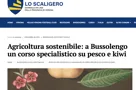 La notizia del corso su pesco e kiwi su Lo Scaligero