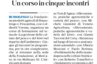 La notizia del corso su pesco e kiwi sul quotidiano L'Arena