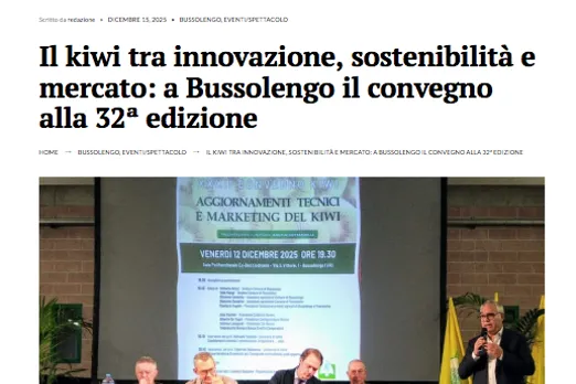 Il webmagazine Lo Scaligero parla del convegno sul kiwi