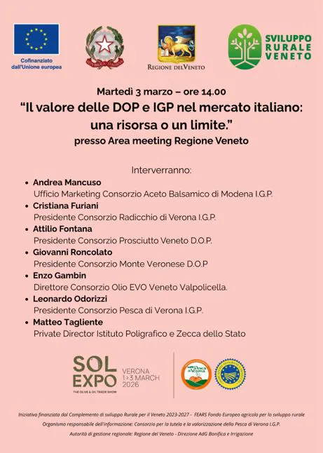Il valore di Doc e Igp in un convegno a Fiera Verona