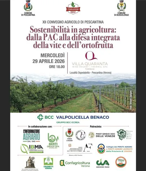 Convegno su sostenibilità in agricoltura a Pescantina