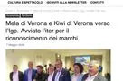 La notizia della presentazione delle Igp di Mela e Kiwi su La Cronaca