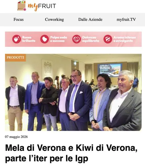 La notizia della presentazione delle Igp di Mela e Kiwi su My Fruit