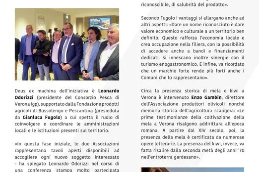 La notizia della presentazione delle Igp di Mela e Kiwi su Accadica