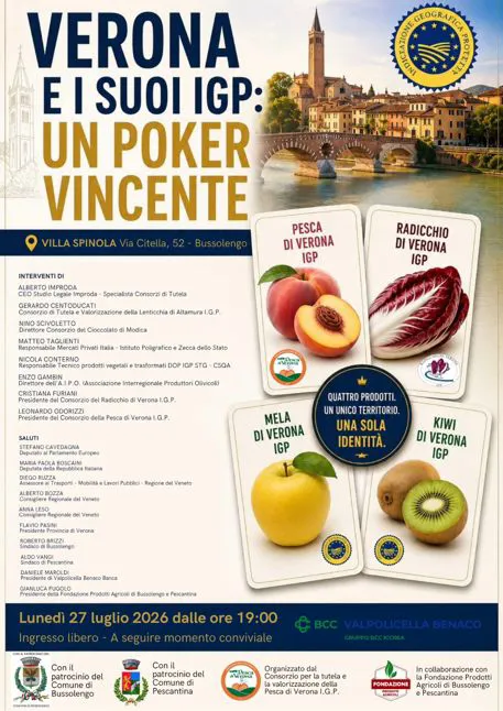 Lunedì 27 evento sulle Igp di Verona a Villa Spinola di Bussolengo