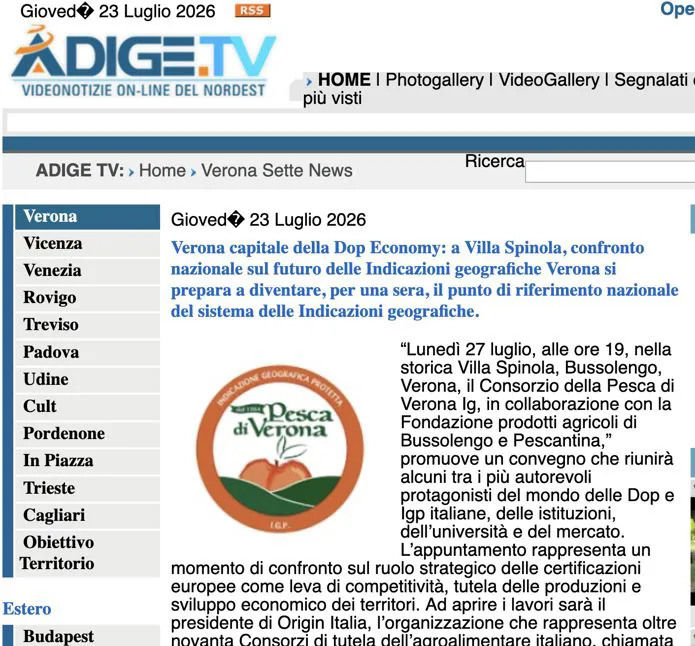 L'evento sulle Igp a Villa Spinola su Adige.tv