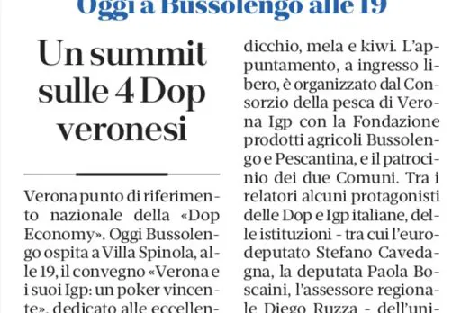 L'evento sulle Igp a Villa Spinola su L'Arena