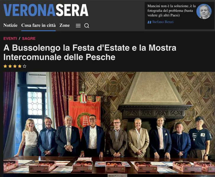 La Mostra delle Pesche su Verona Sera