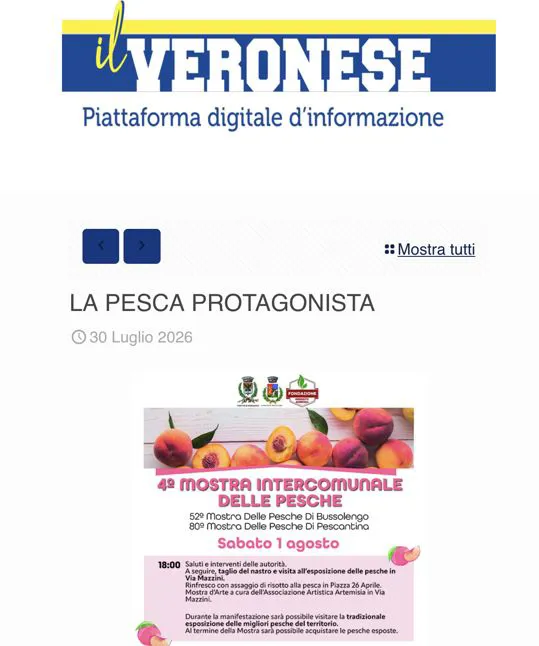 La Mostra delle Pesche su Il Veronese